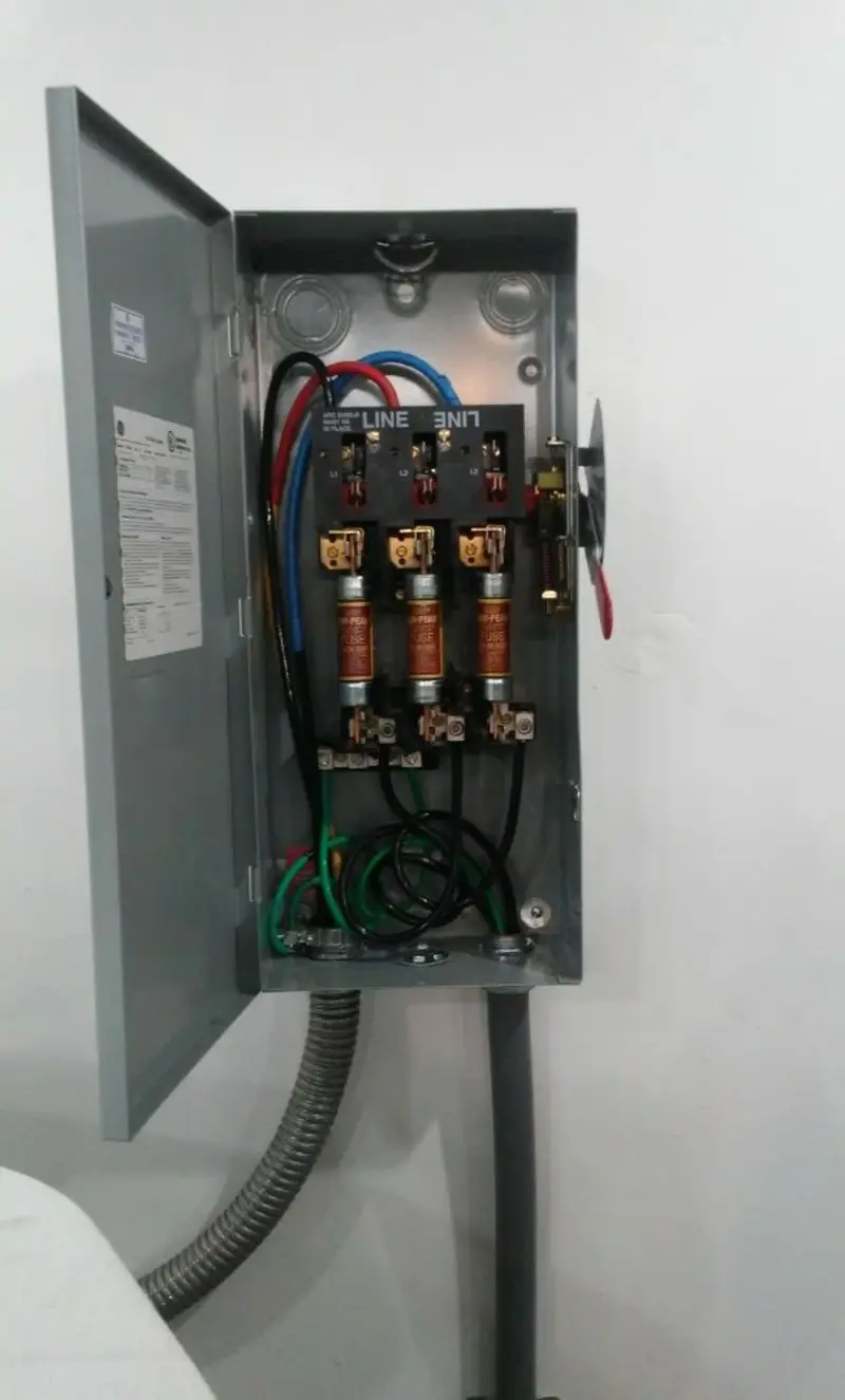 Three-phase disconnect switch installed for Smoke Detector Installation in Northumberland